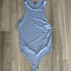 Express Grey Blue Sleeveless Bodysuit